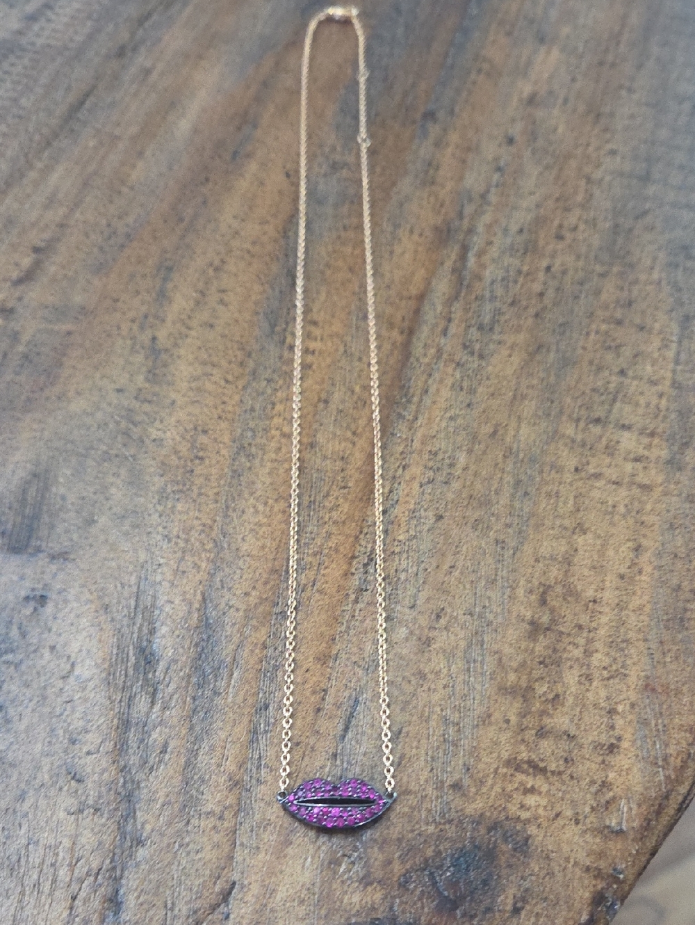 Ruby Lips Necklace